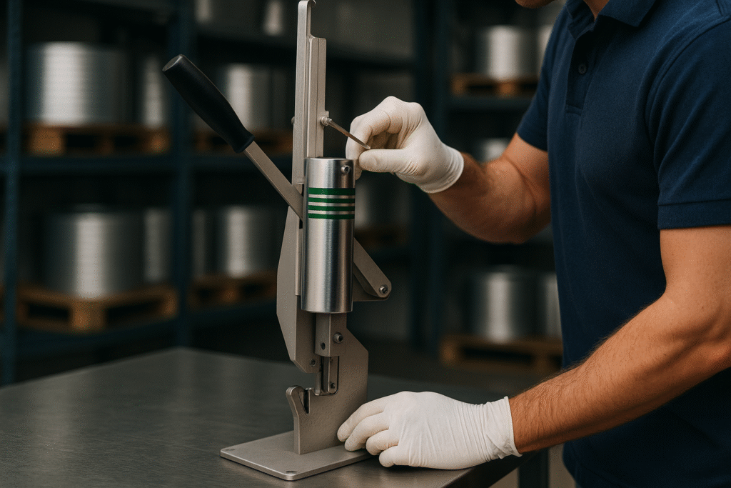 Máquinas clipadoras e de fechamento de embalagens operando em indústria Uniclip