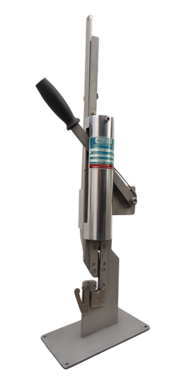 Grampeadeira manual para fechamento de embalagens Grampeadeira manual de bancada em aço inox para fechamento de embalagens